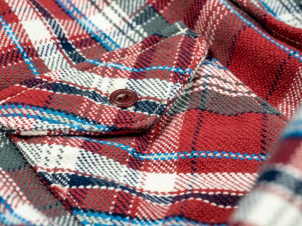 UES Heavy Flannel Shirt Red Small Check 29 UES Heavy Flannel Shirt Red Small Check