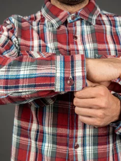 UES Heavy Flannel Shirt Red Small Check 37 UES Heavy Flannel Shirt Red Small Check