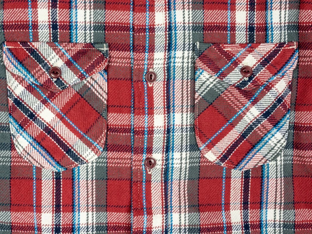 UES Heavy Flannel Shirt Red Small Check 14 UES Heavy Flannel Shirt Red Small Check