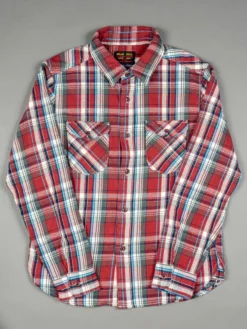 UES Heavy Flannel Shirt Red Small Check 40 UES Heavy Flannel Shirt Red Small Check
