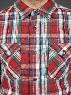 UES Heavy Flannel Shirt Red Small Check 39 UES Heavy Flannel Shirt Red Small Check