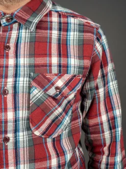 UES Heavy Flannel Shirt Red Small Check 36 UES Heavy Flannel Shirt Red Small Check