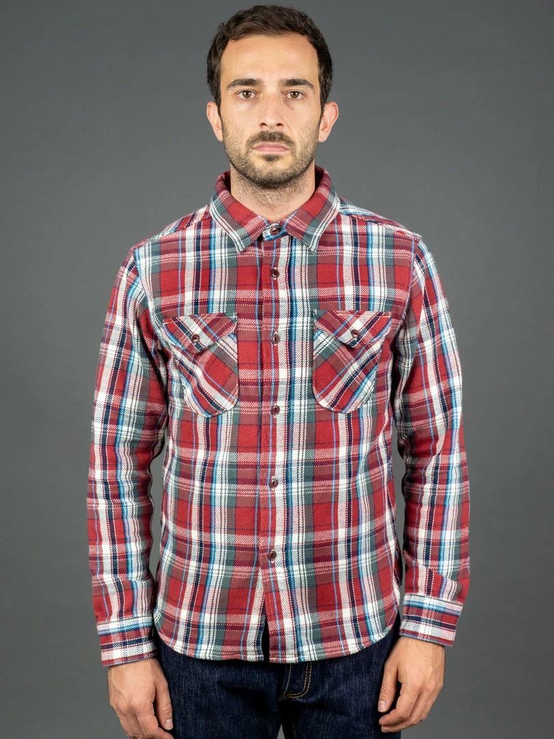 UES Heavy Flannel Shirt Red Small Check 3 UES Heavy Flannel Shirt Red Small Check