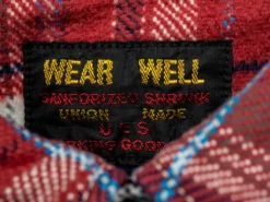 UES Heavy Flannel Shirt Red Small Check 54 UES Heavy Flannel Shirt Red Small Check