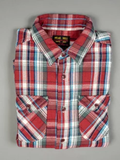 UES Heavy Flannel Shirt Red Small Check 42 UES Heavy Flannel Shirt Red Small Check