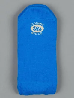 UES Yarn Uneveness Three-Ply Socks Blue