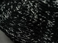 Nishiguchi Kutsushita Hemp Cotton Ribbed Socks Black