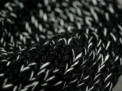 Nishiguchi Kutsushita Hemp Cotton Ribbed Socks Black