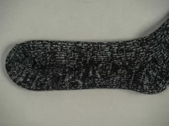 Nishiguchi Kutsushita Hemp Cotton Ribbed Socks Black