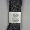 Nishiguchi Kutsushita Hemp Cotton Ribbed Socks Black