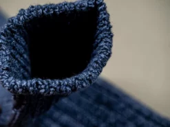 Nishiguchi Kutsushita Recycled Cotton Ribbed Socks Denim