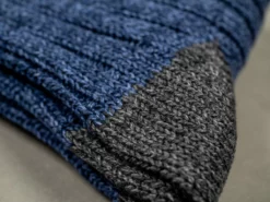 Nishiguchi Kutsushita Recycled Cotton Ribbed Socks Denim