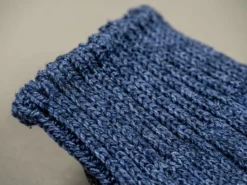 Nishiguchi Kutsushita Recycled Cotton Ribbed Socks Denim