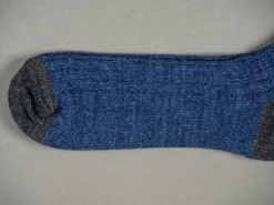 Nishiguchi Kutsushita Recycled Cotton Ribbed Socks Denim