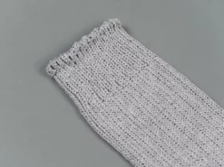 Nishiguchi Kutsushita Recycled Cotton Ribbed Socks Light Grey