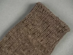 Nishiguchi Kutsushita Wool Cotton Slab Socks Brown