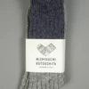 Nishiguchi Kutsushita Wool Cotton Slab Socks Charcoal