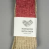 Nishiguchi Kutsushita Wool Cotton Slab Socks Red