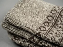 Nishiguchi Kutsushita Wool Jacquard Socks Grey