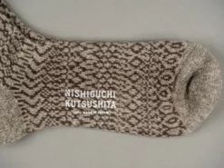 Nishiguchi Kutsushita Wool Jacquard Socks Grey