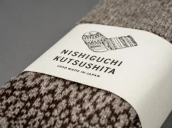 Nishiguchi Kutsushita Wool Jacquard Socks Grey