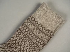 Nishiguchi Kutsushita Wool Jacquard Socks Grey