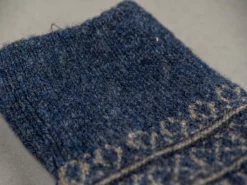 Nishiguchi Kutsushita Wool Jacquard Socks Navy