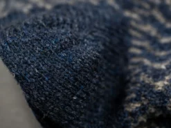 Nishiguchi Kutsushita Wool Jacquard Socks Navy