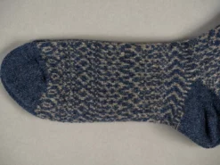 Nishiguchi Kutsushita Wool Jacquard Socks Navy