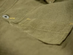 ONI Denim 03100-OLVDR Sashiko Dobby Coverall Jacket Olive Drab