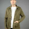 ONI Denim 03100-OLVDR Sashiko Dobby Coverall Jacket Olive Drab