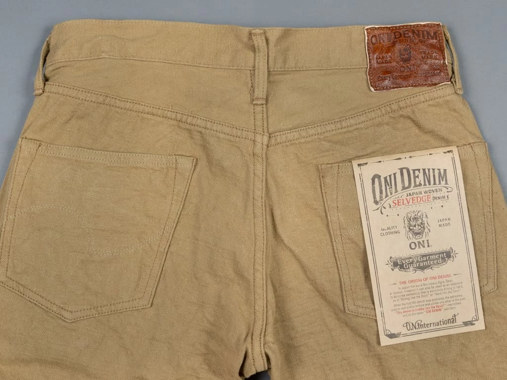 ONI Denim 602LW-BE "Super Low Tension Beige" 12oz Relaxed Tapered Jeans 14 ONI Denim 602LW-BE "Super Low Tension Beige" 12oz Relaxed Tapered Jeans