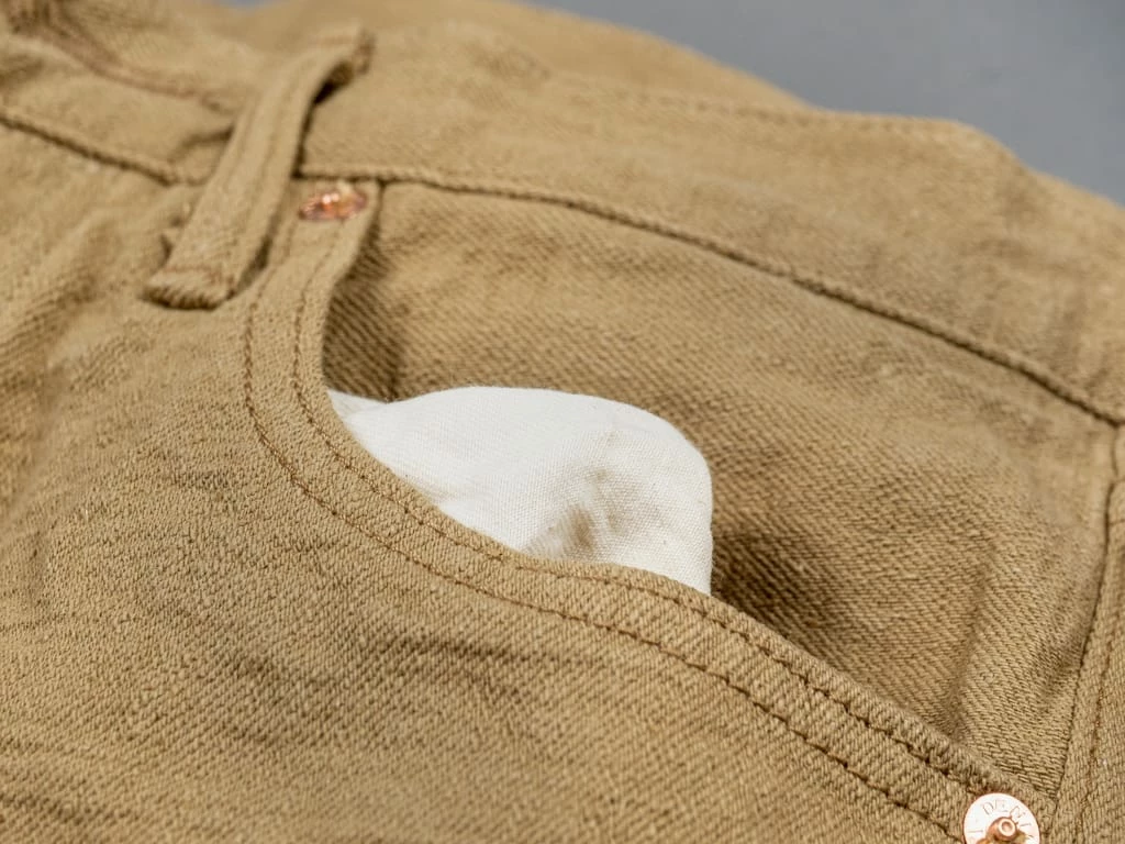 ONI Denim 602LW-BE "Super Low Tension Beige" 12oz Relaxed Tapered Jeans 35 ONI Denim 602LW-BE "Super Low Tension Beige" 12oz Relaxed Tapered Jeans