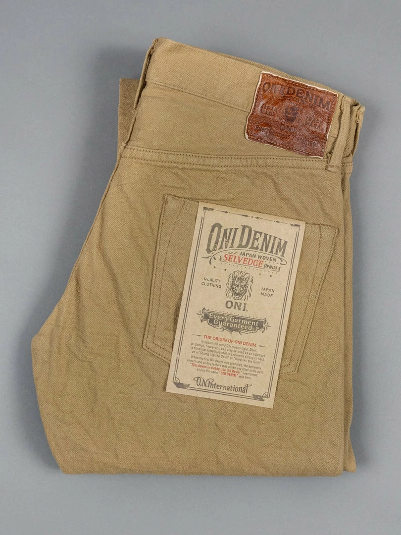 ONI Denim 602LW-BE "Super Low Tension Beige" 12oz Relaxed Tapered Jeans 12 ONI Denim 602LW-BE "Super Low Tension Beige" 12oz Relaxed Tapered Jeans