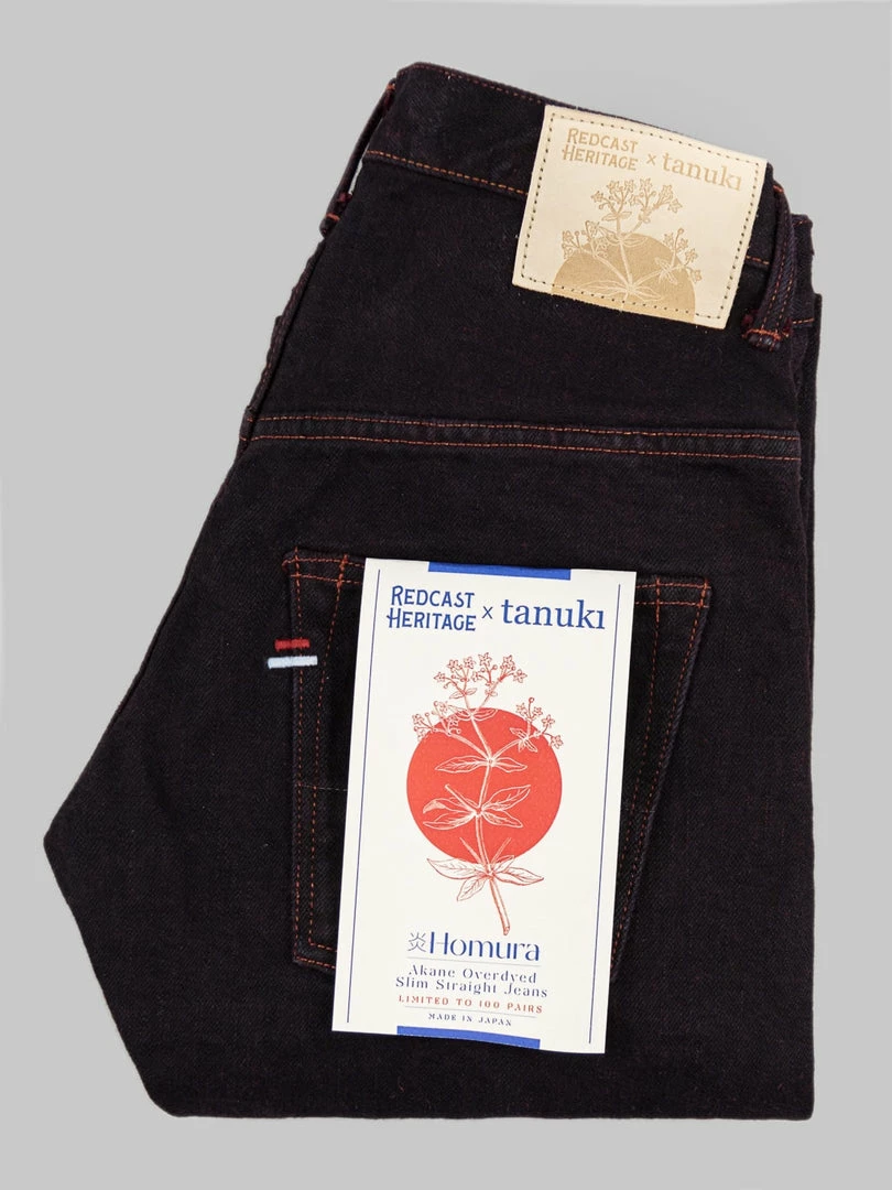 Redcast Heritage X Tanuki "Homura" Akane Overdye Slim Straight Jeans NEW ARRIVALS 3 Redcast Heritage X Tanuki "Homura" Akane Overdye Slim Straight Jeans NEW ARRIVALS