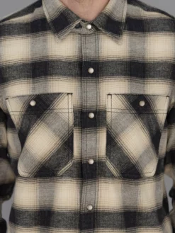 NEW ARRIVALS Rogue Territory BM Shirt Natural Brushed Plaid 25 NEW ARRIVALS Rogue Territory BM Shirt Natural Brushed Plaid