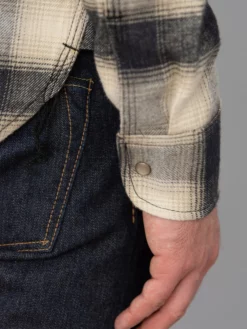 NEW ARRIVALS Rogue Territory BM Shirt Natural Brushed Plaid 27 NEW ARRIVALS Rogue Territory BM Shirt Natural Brushed Plaid