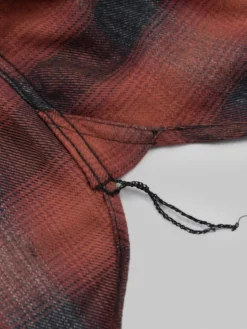 Rogue Territory Western Shirt Brick Red Brushed Plaid