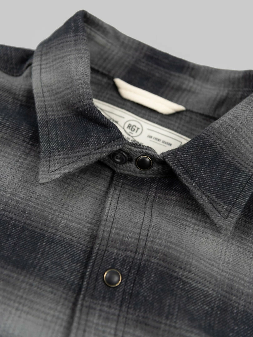 NEW ARRIVALS Rogue Territory BM Shirt Grey Brushed Plaid 11 NEW ARRIVALS Rogue Territory BM Shirt Grey Brushed Plaid