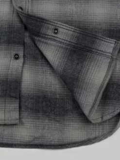 NEW ARRIVALS Rogue Territory BM Shirt Grey Brushed Plaid 28 NEW ARRIVALS Rogue Territory BM Shirt Grey Brushed Plaid