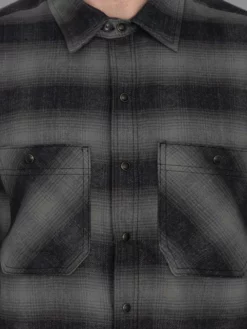 NEW ARRIVALS Rogue Territory BM Shirt Grey Brushed Plaid 24 NEW ARRIVALS Rogue Territory BM Shirt Grey Brushed Plaid
