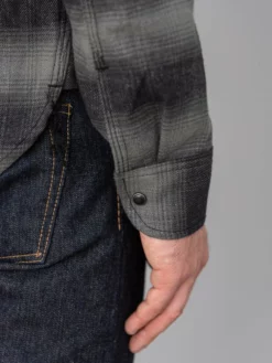 NEW ARRIVALS Rogue Territory BM Shirt Grey Brushed Plaid 26 NEW ARRIVALS Rogue Territory BM Shirt Grey Brushed Plaid