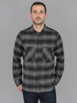 NEW ARRIVALS Rogue Territory BM Shirt Grey Brushed Plaid