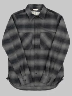 NEW ARRIVALS Rogue Territory BM Shirt Grey Brushed Plaid 30 NEW ARRIVALS Rogue Territory BM Shirt Grey Brushed Plaid