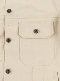 NEW ARRIVALS Rogue Territory 14oz Cruiser Jacket Ecru Selvedge