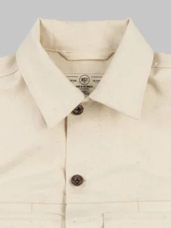 NEW ARRIVALS Rogue Territory 14oz Cruiser Jacket Ecru Selvedge