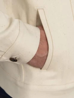 NEW ARRIVALS Rogue Territory 14oz Cruiser Jacket Ecru Selvedge