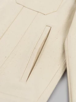 NEW ARRIVALS Rogue Territory 14oz Cruiser Jacket Ecru Selvedge