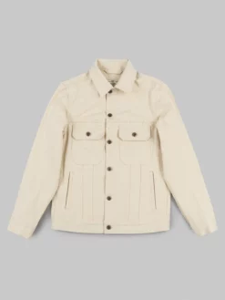 NEW ARRIVALS Rogue Territory 14oz Cruiser Jacket Ecru Selvedge