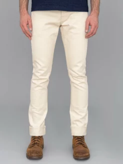 NEW ARRIVALS Rogue Territory 14oz Silveridge Ecru Slim Straight Jeans